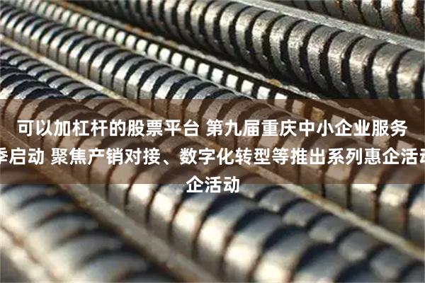 可以加杠杆的股票平台 第九届重庆中小企业服务季启动 聚焦产销对接、数字化转型等推出系列惠企活动